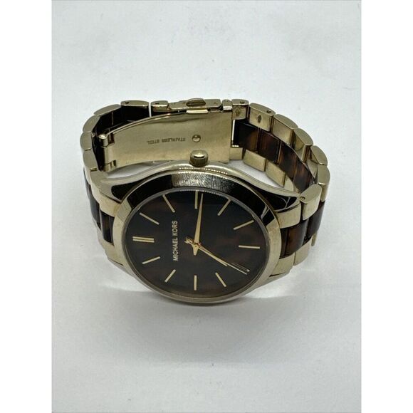 Michael Kors Slim Runway MK4284 Women\'s Two Tone Analog Dial Quartz Watch JNA246